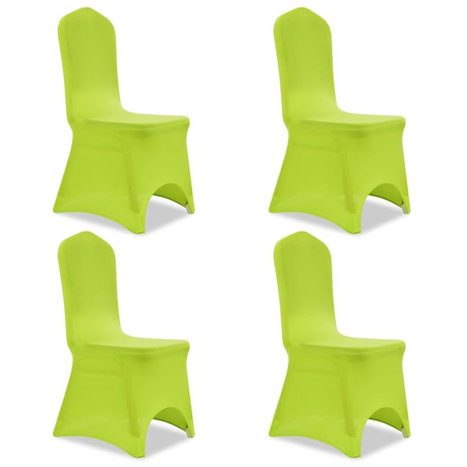 vidaXL - Stoelhoes - stretch - 4 - stuks - groen