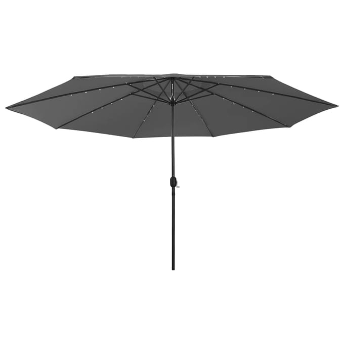 vidaXL - Parasol - met - LED-verlichting - 400 - cm - antracietkleurig