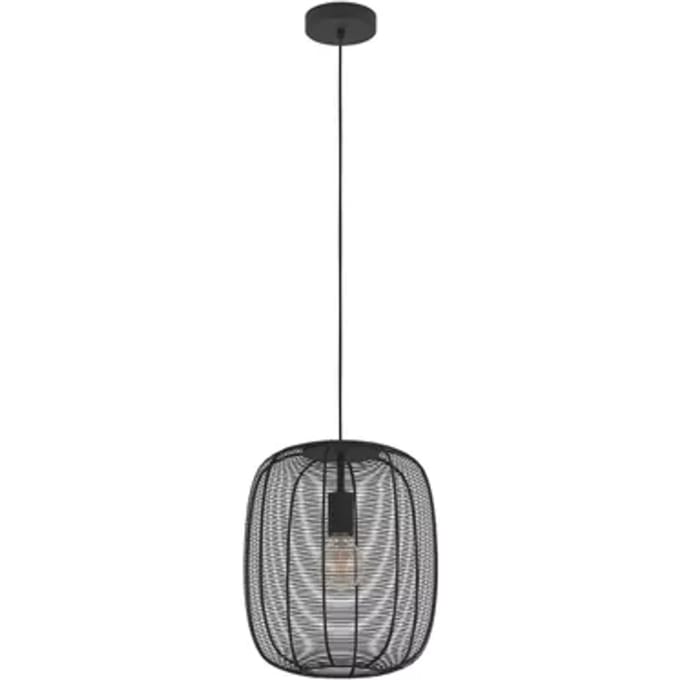 EGLO Derwen Hanglamp - E27 - Ø 32.5 cm - Metaal - Zwart