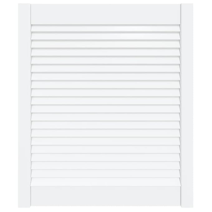 vidaXL - Kastdeur - met - lamellen - 69x59,4 - cm - massief - grenenhout - wit