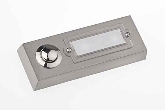 Solidchoice - Drukknop met Rechthoekige Inbouwdoos van Metaal en Polycarbonaat Bord