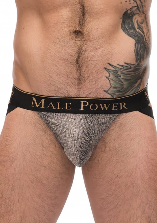 Male power - Strappy Ring Jock Strap - Zilver