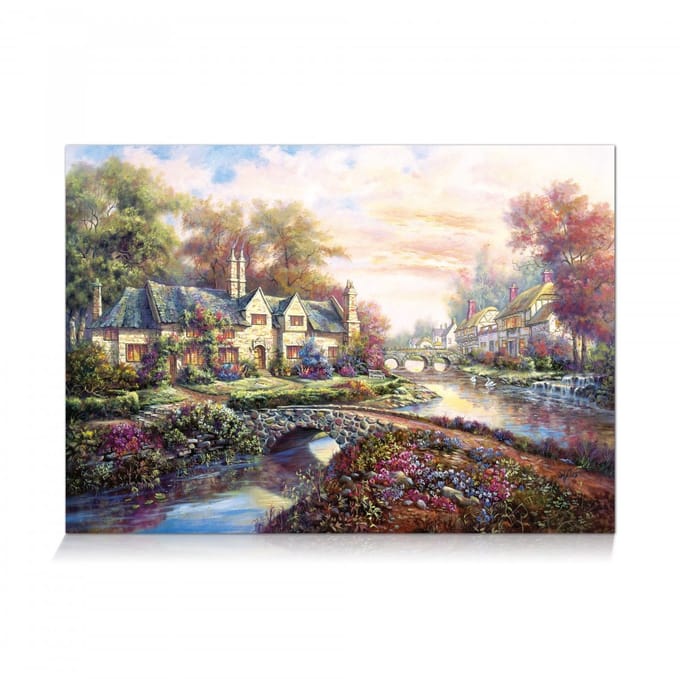 Spring Manor - 1500 Stukjes Puzzel- Romantisch Landhuis in Bloeiend Lente Landschap