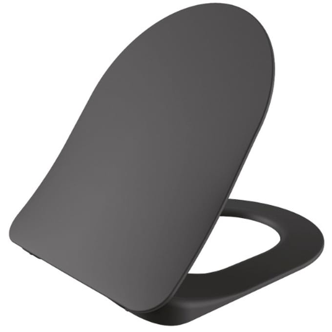 Creavit wc-zitting Duroplast – softclose & quick release – inox scharnieren – mat antraciet