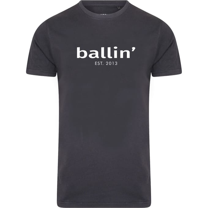 Ballin Est. 2013 - Heren Tee SS Tapered Fit Shirt - Grijs - Maat S