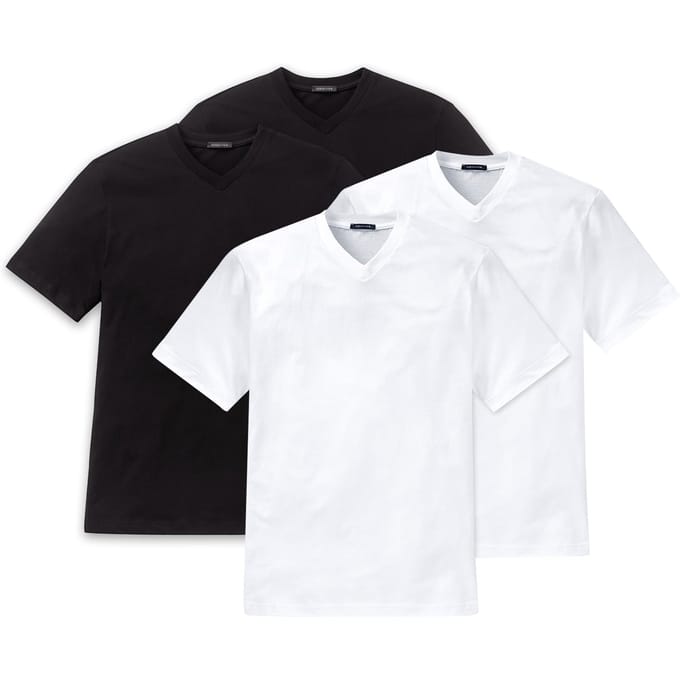 SCHIESSER T-shirt American T-Shirt Verpakking van 4