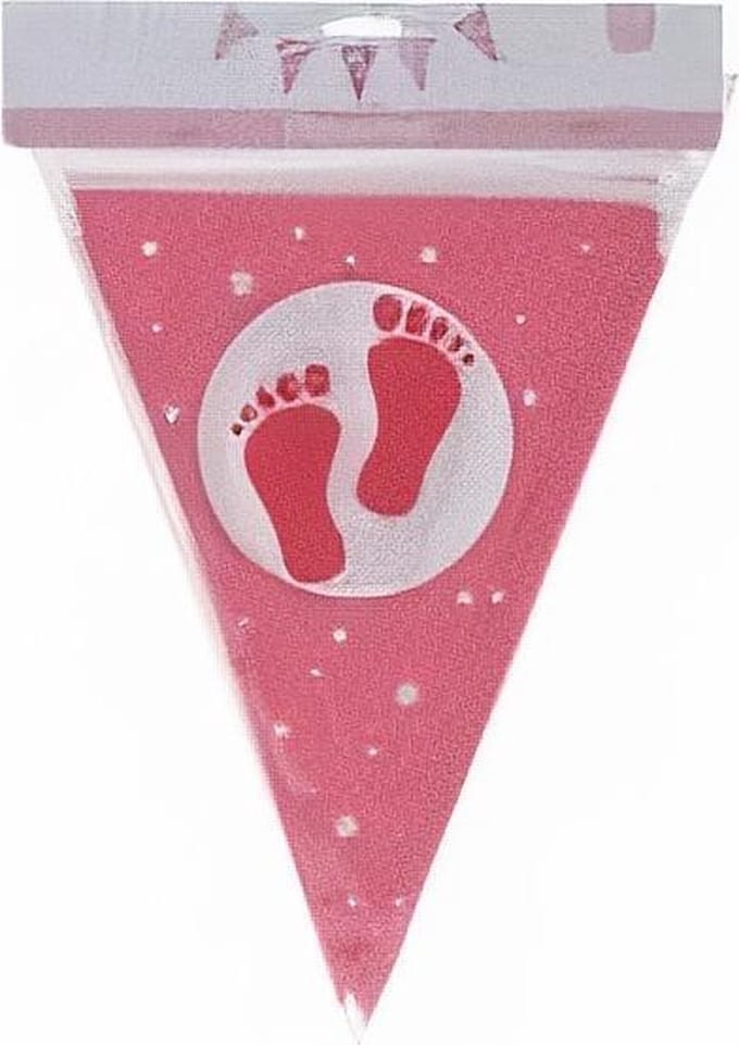 Home & Styling Vlaggenlijn Geboorte Meisje 350 Cm Roze