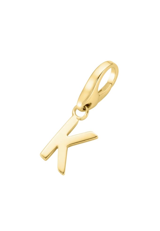 Gouden (verguld) bedel | Letter K | Giorgio Martello | 925 Zilver