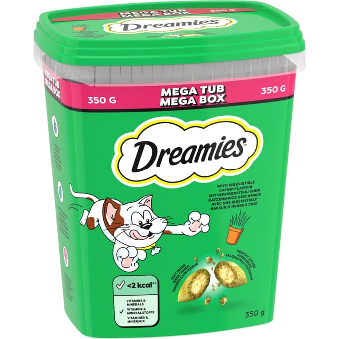 350g Kattenkruid Megatub Dreamies Kattensnacks