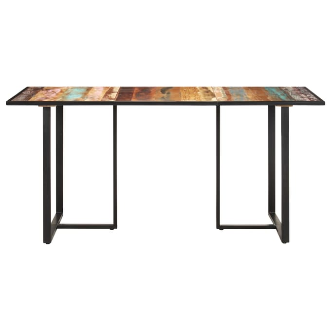 vidaXL - Eettafel - 160 - cm - massief - gerecycled - hout