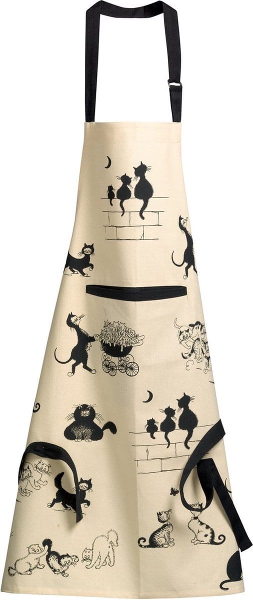 Winkler - Keukenschort met Katten van Dubout - Beige - 72 x 85