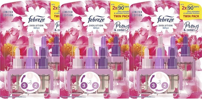 Ambi Pur 3Volution Pioen Peony & Cedar - Voordeelverpakking 6 x 20 ml