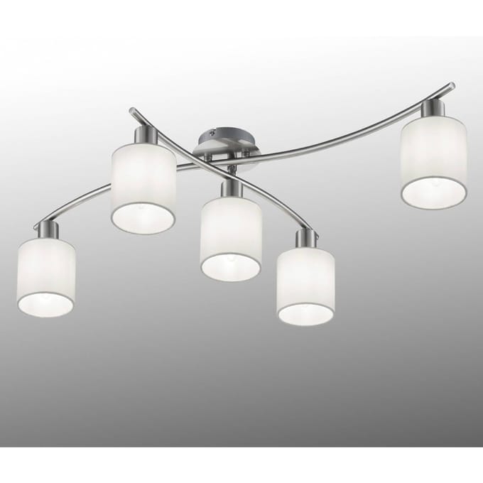 TRIO GARDA - Plafondlamp - Nikkel mat - excl. 5x E14 4,9W - Draaibaar