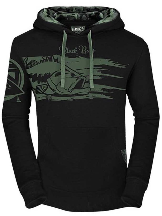 Hotspot Design Black Bass Sweatshirt Zwart 2XL Man
