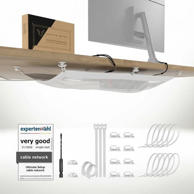 Maison Elara Kabelgoot bureau - Flexibele kabelgoot voor optimaal cable management - Wit