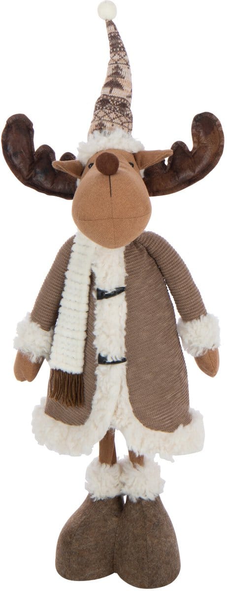J-Line figuur Eland Winterkleden - polyresin - mix - small