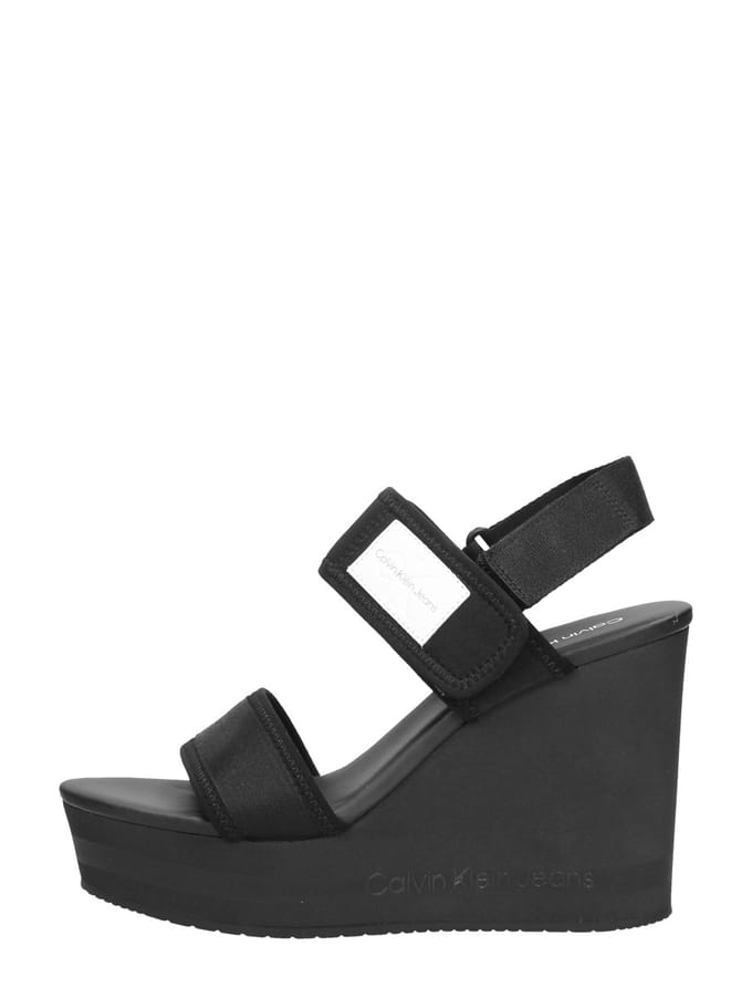 Calvin Klein - Wedge Sandal Badge Zwart 40