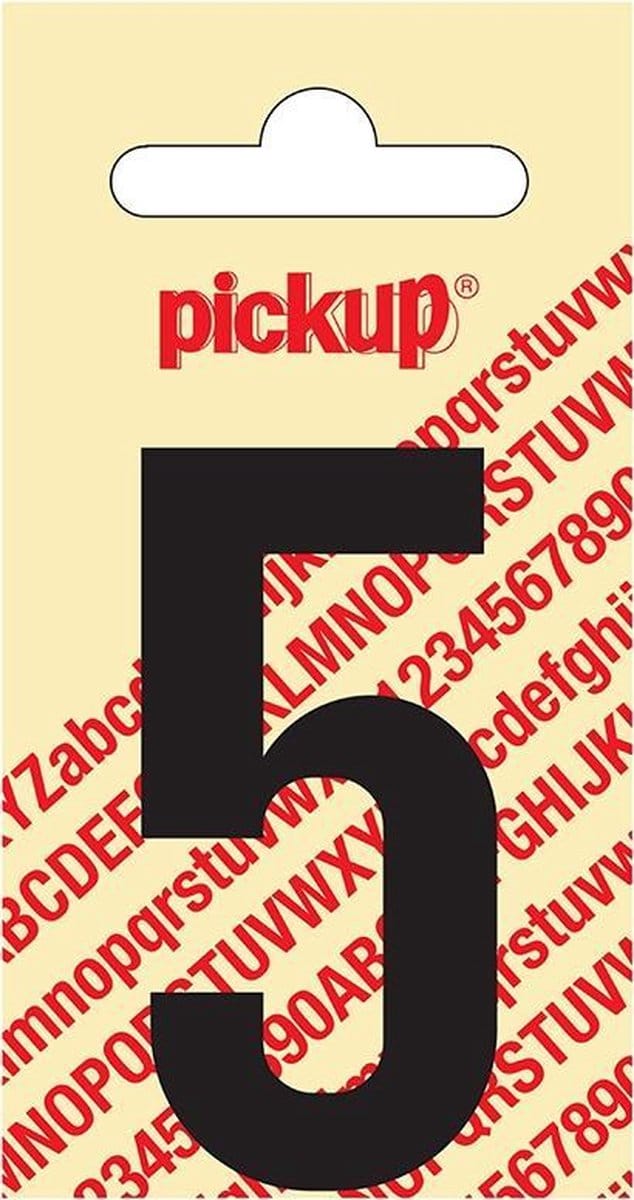 Pickup plakcijfer Nobel 60 mm zwart 5 - 310020605