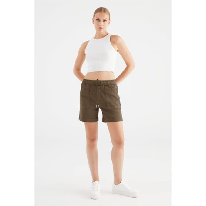 C.O.J. Denim Short agnes coffee bean