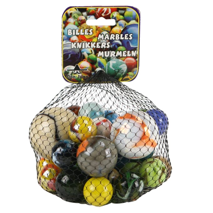 Don Juan knikkers bonken - 1 kilo - 4 verschillende formaten - knikkeren - buitenspeelgoed