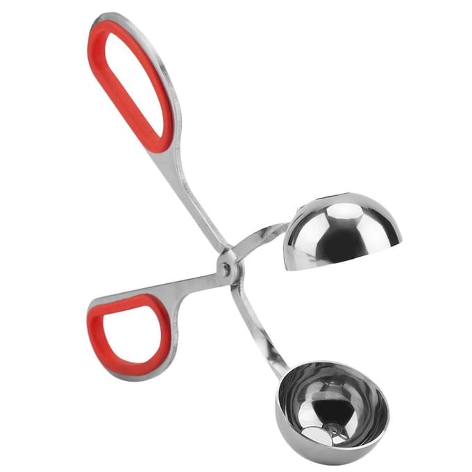 Stainless Steel NOn sticky Meatballs Rice Balls Clip Maker Mold Kitchen Tool (Red) rood