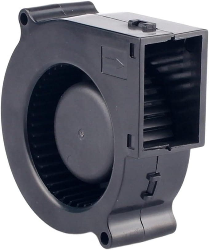 Centrifugaalventilator - Turbo Ventilator - Apparatuur Koelen - Dubbel Bal Lager - 75mm x 30mm - Zwart