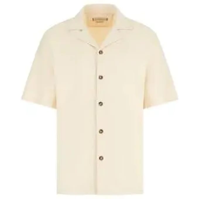 Guess M6gp10k3079 Overhemd Met Korte Mouwen Beige L Man