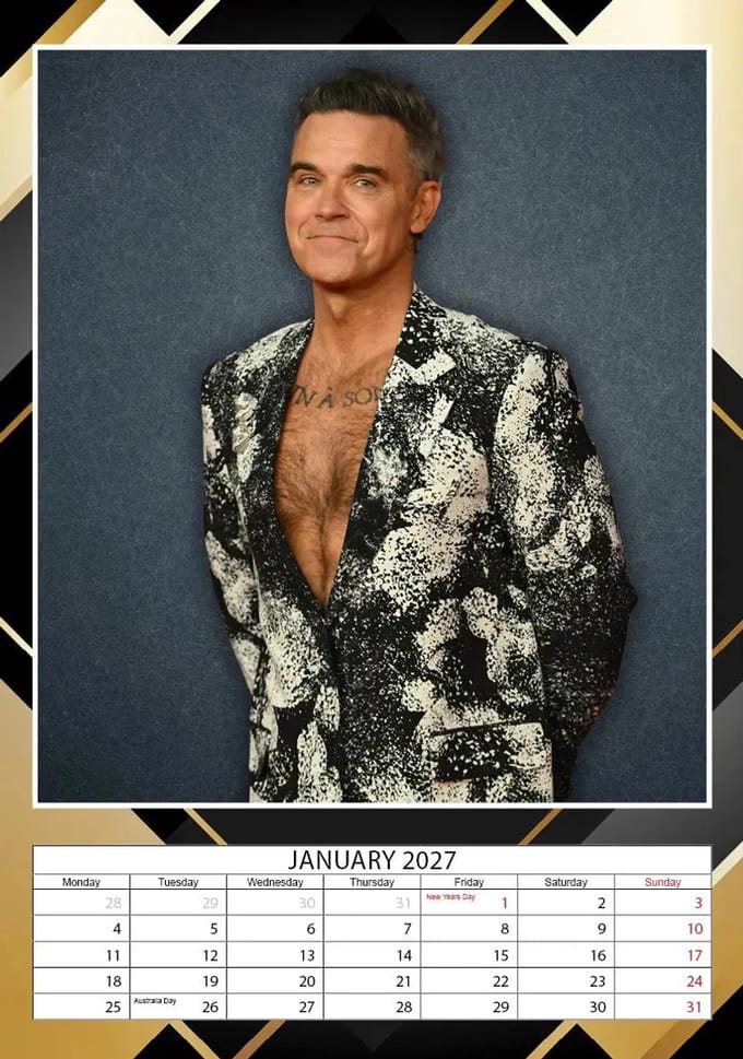 Robbie Williams Kalender 2027 A3