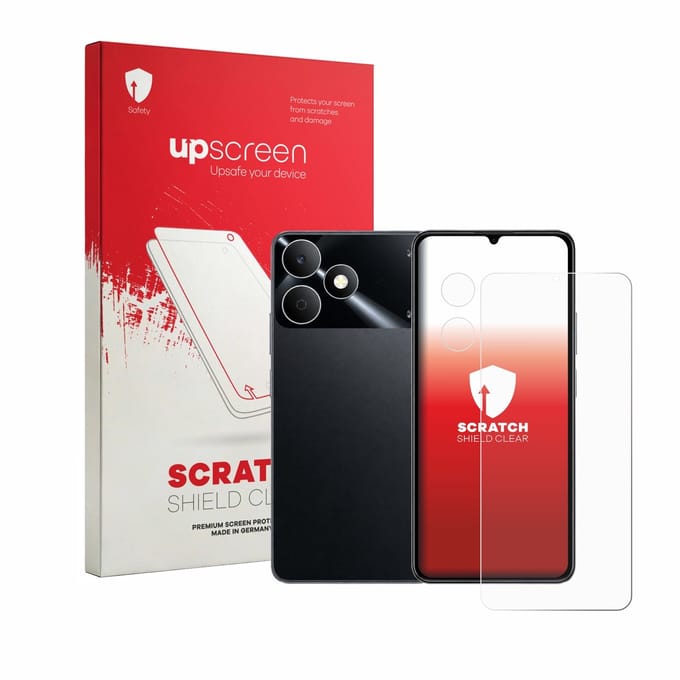 upscreen - Screenprotector voor realme Note 80 (Voor+Camera) - Folie Beschermfolie transparant