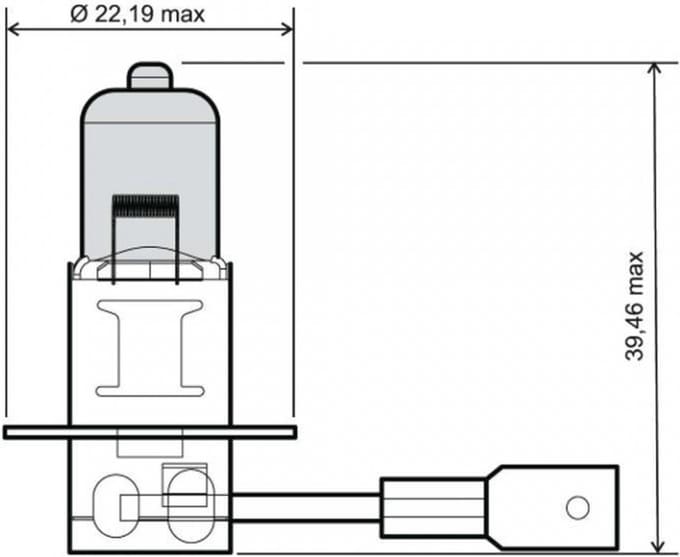 h3 witte gloeilamp 12v 55w rms voor motor scooter auto nieuw