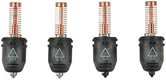 Flashforge 5M en 5M Pro - Quick Swap Nozzle assembly 0.25 / 0.4 / 0.6 / 0.8 mm Set - Reserveonderdeel