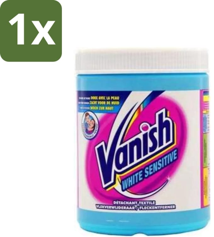 Vanish White Sensitive - Vlekkenverwijderaar Poeder - Witte Was - 1125 Gram - 1 stuk