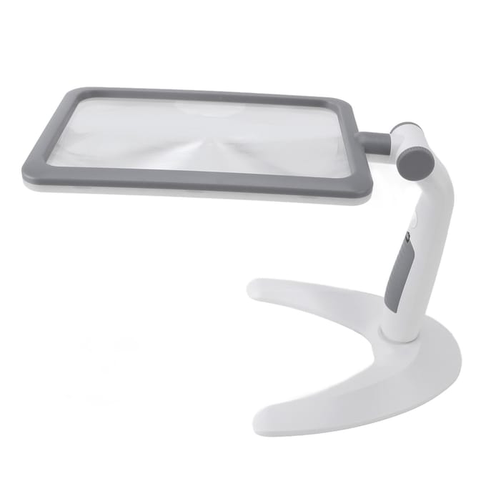 Loupe avec Support Lumineux 48 LED 2.5X Rotative 3 Températures de Couleur Réglables Loupe pour noir