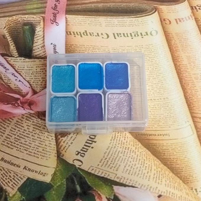Handgemaakte solide aquarel set palet schilderij nail art benodigdheden
