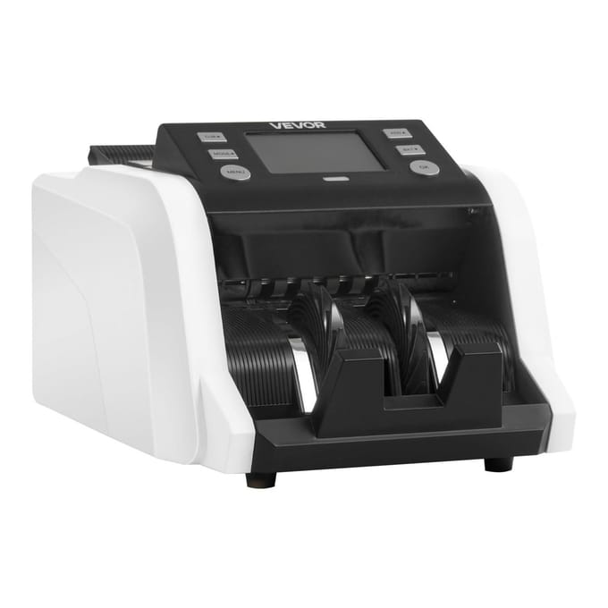 Geldtelmachine, 1200 Biljetten/Minuut, Contant Geld Teller met Waardetelling, UV/MG/IR/DD/DBL/HLF/CHN Valutadetectie, TFT Display, Geld Tellen