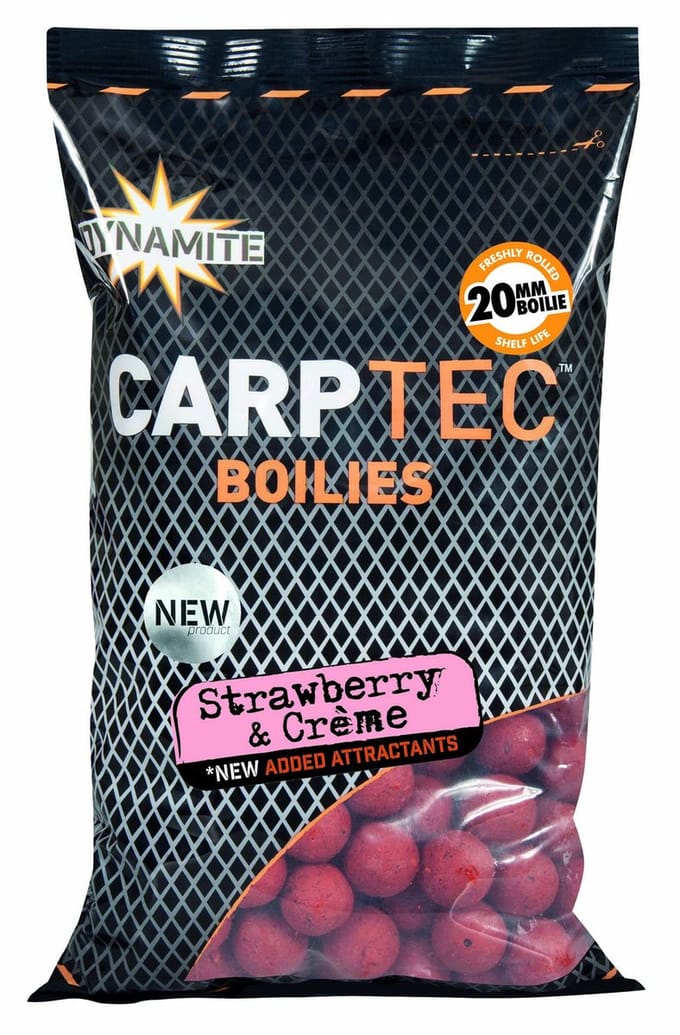 Carp Spirit Carptec Boilies | 900g 20mm Strawberry & Creme