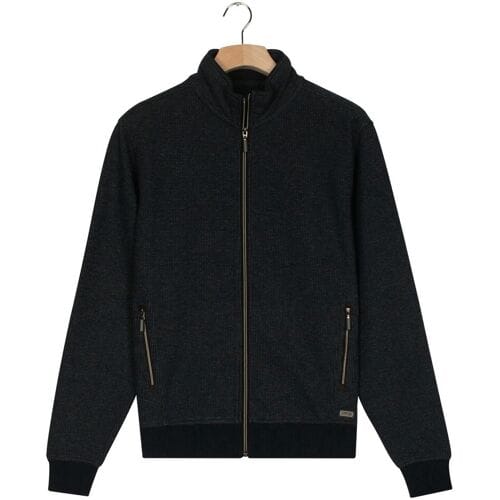 Baileys Vest Sweat Cardigan Zip 2-Tone Jacquard Doubleface Interlock Dark Forest / male