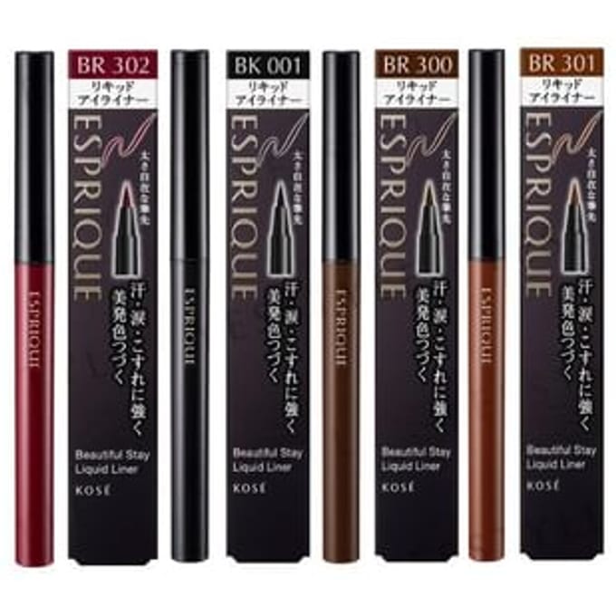 Kose - Esprique Beautiful Stay Smooth Liquid Eyeliner BR301 Light Brown
