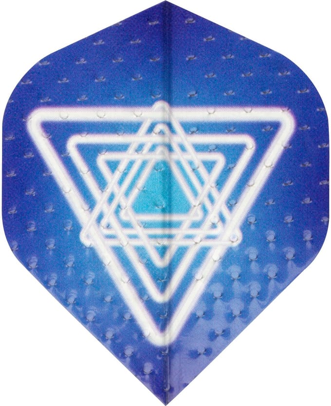 Faver Dart Flights - 3 stuks - PVC - Blauw/Wit met Print