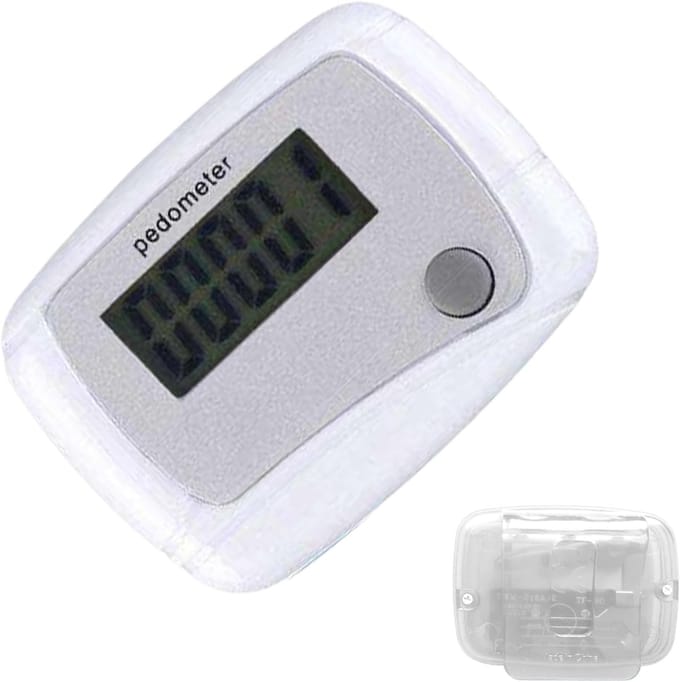 Digitale Stappenteller - Stappenteller Wandelen - Dagelijkse Beweging - Geavanceerde 3D-sensor - Compact Formaat - Wit