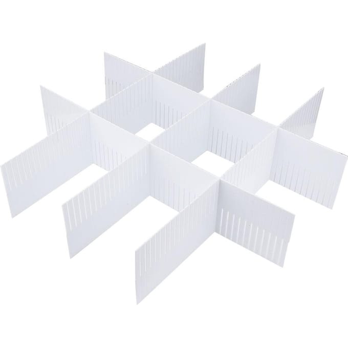 5 Stuks Doe-het-zelf Plastic Lade Organizer Verstelbare Ladeverdelers Scheiders (50*11cm) white