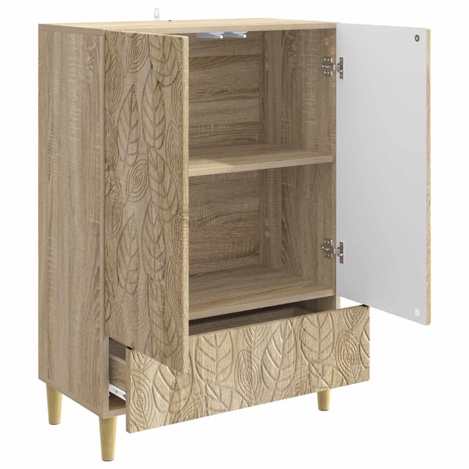 vidaXL - Dressoir - Sonoma - Eiken - 66 - x - 34,5 - x - 95 - cm - Bewerkt - hout
