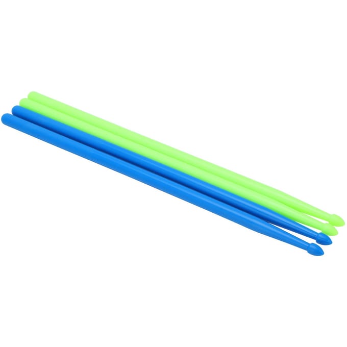 4 Stuks Drumstokken 5A Nylon Druppelvormig Korrelige Handgreep Antislip voor Studenten Beginners green