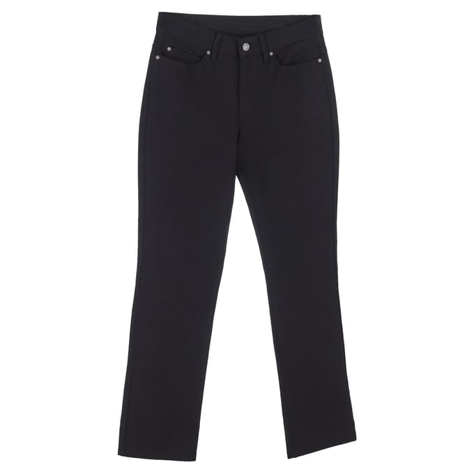 Escada Sport High-Rise Straight-Leg Jeans in Black Cotton Denim