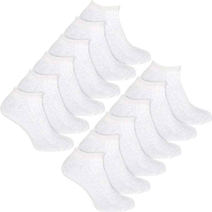 12 Pack Kinderen 100% Katoenen Trainingssokken