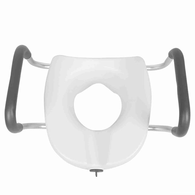 Verhoogde Toiletzitting Verstelbare Badkamerkussens Verhogingshoogte Zittingen met Veiligheidsframe white