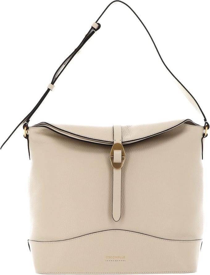 COCCINELLE Leren Handtas Schoudertas Josephine Hand Bag Silk Beige