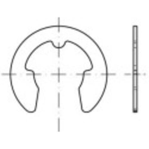 TOOLCRAFT 138514 Borgringen Binnendiameter: 4 mm DIN 6799 Verenstaal 500 stuk(s)