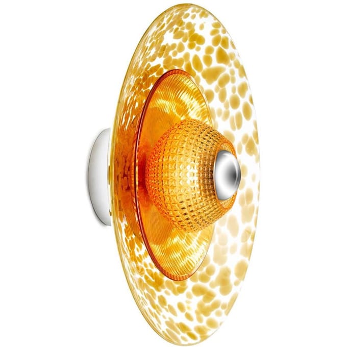 DESIGN BY US Wandlamp Disco Rama, amber, glas, E27