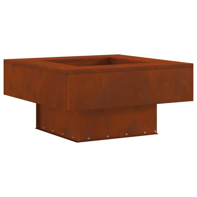 vidaXL - Vuurkom - Roestig - 60 - x - 60 - x - 30 - cm - weervast - staal